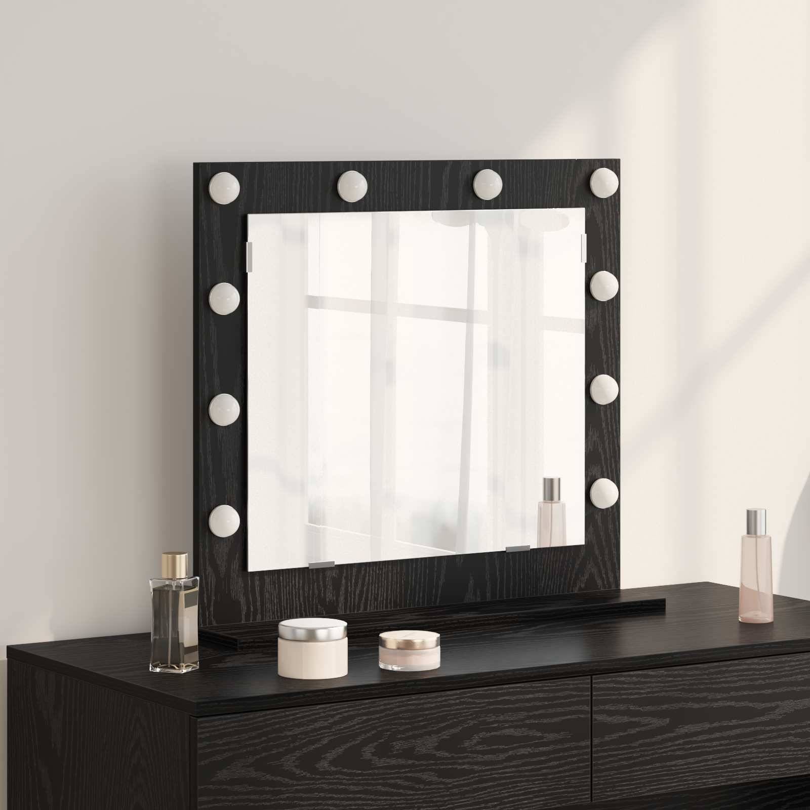 Maison Chic - Miroir de vanité Rectangulaire Chêne noir 60 x 55 x 18 cm Maison Chic - Image 2