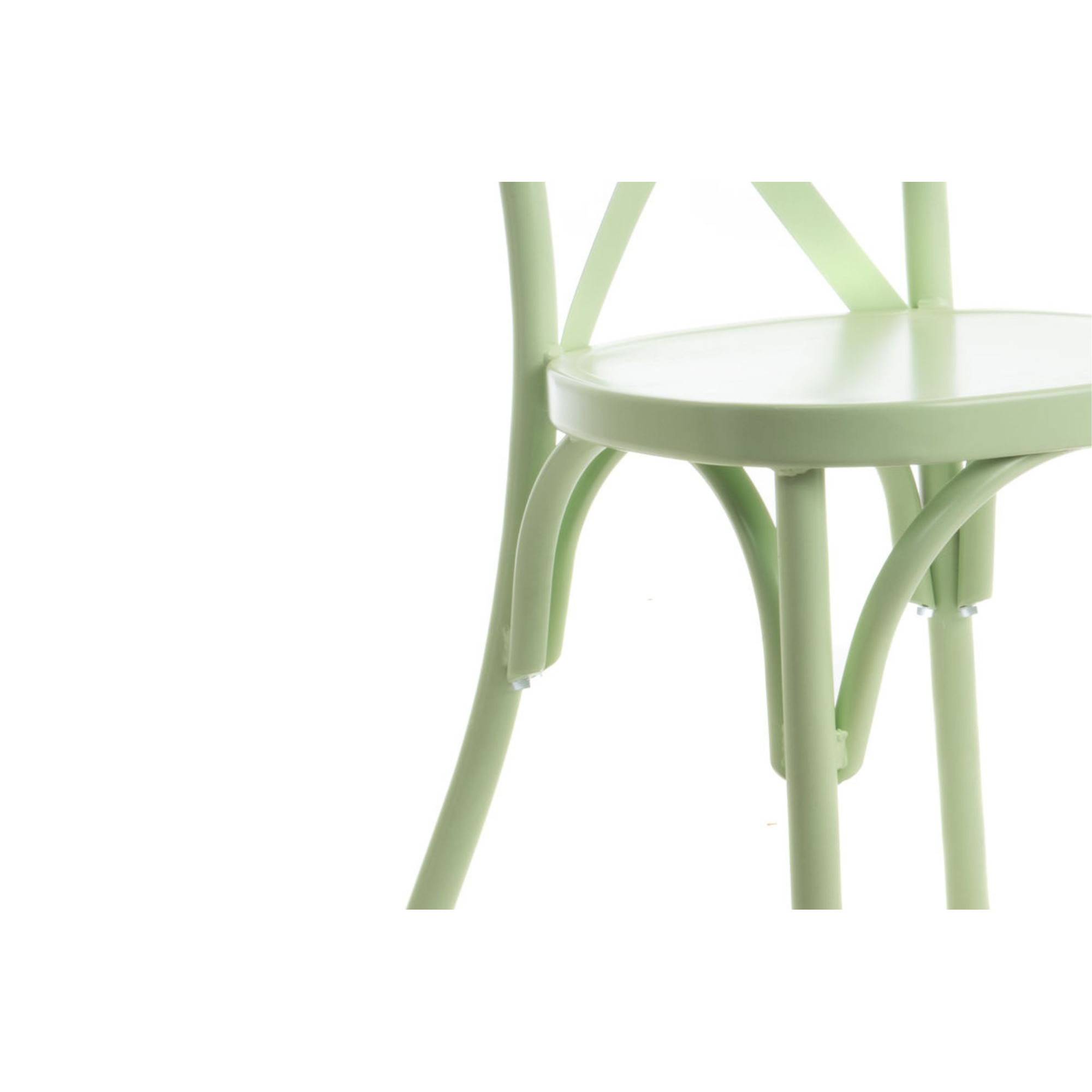 Autre - Chaise de jardin bistrot empilable en aluminium (lot de 2) - DAHLIA - Imagen 4