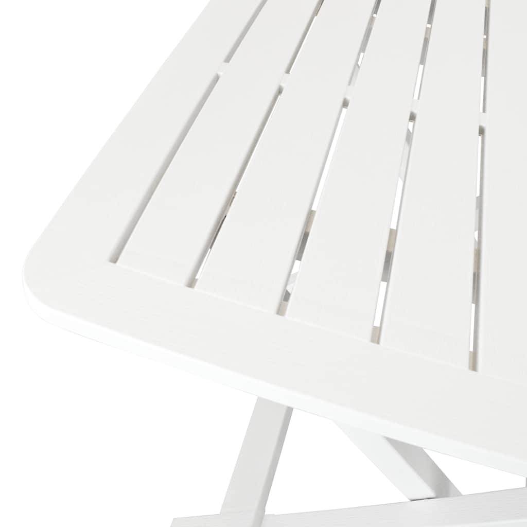 Vidaxl - Ensemble de bistro pliable 3 pcs-Salons de jardin Plastique Blanc - Image 5