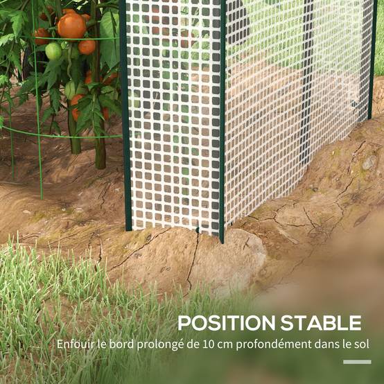 Serre de jardin avec 2 espaces et 2 portes enroulables - 0,8 m² Serre à tomates dim. 1L x 0,8l x 1,5H m, Acier et PE - Image 9