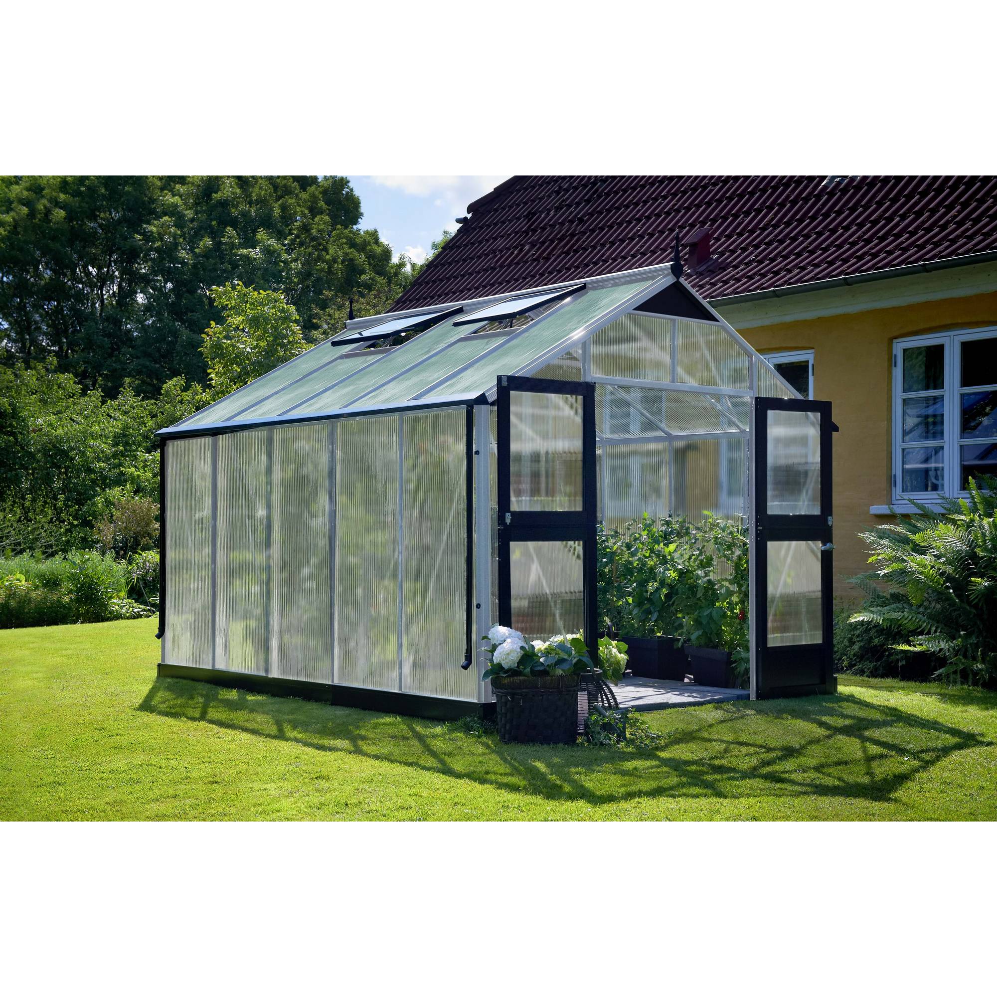 Juliana - Serre en polycarbonate 10,9 m² Premium, aluminium - Juliana