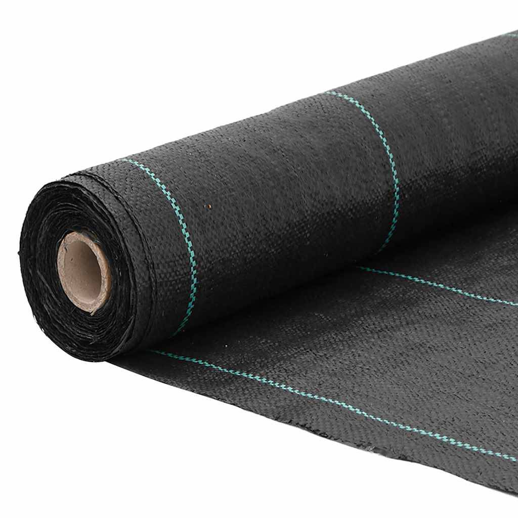 Bâche Anti-Mauvaises Herbes PP 100g/m² pour Aménagement Paysager et Potager 1,5x25 m Noir - ComfortXL Outdoor Living - Image 3