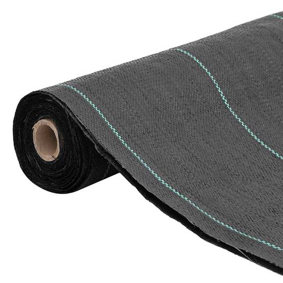 Bâche Anti-Mauvaises Herbes PP 100g/m² pour Aménagement Paysager et Potager 1,5x25 m Noir - ComfortXL Outdoor Living - Image 2