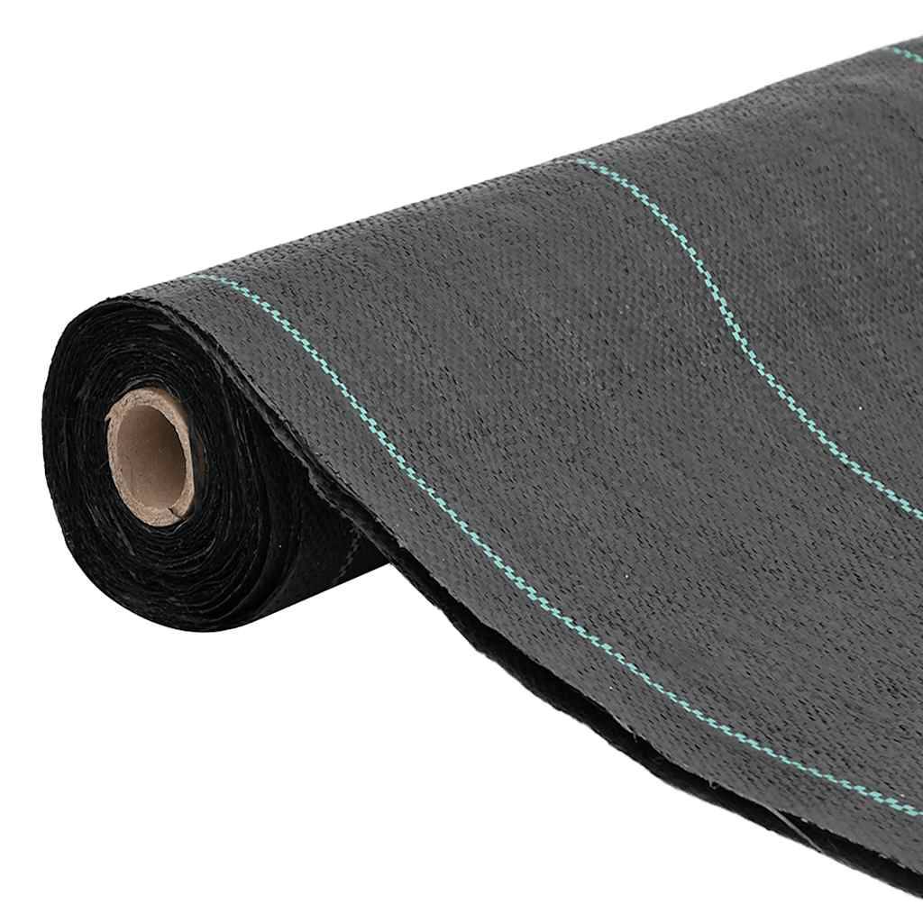Bâche Anti-Mauvaises Herbes PP 100g/m² pour Aménagement Paysager et Potager 1,5x25 m Noir - ComfortXL Outdoor Living - Image 2