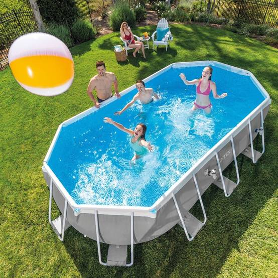 Piscine tubulaire Prism Frame ovale 6,10 x 3,05 m Intex - Image 3