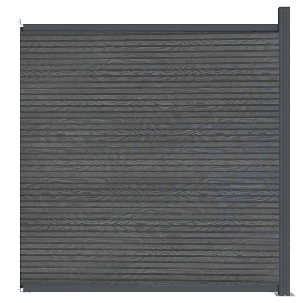 Panneau de clôture WPC aluminium gris 173 x 186 cm - PANGIVO - Image 4