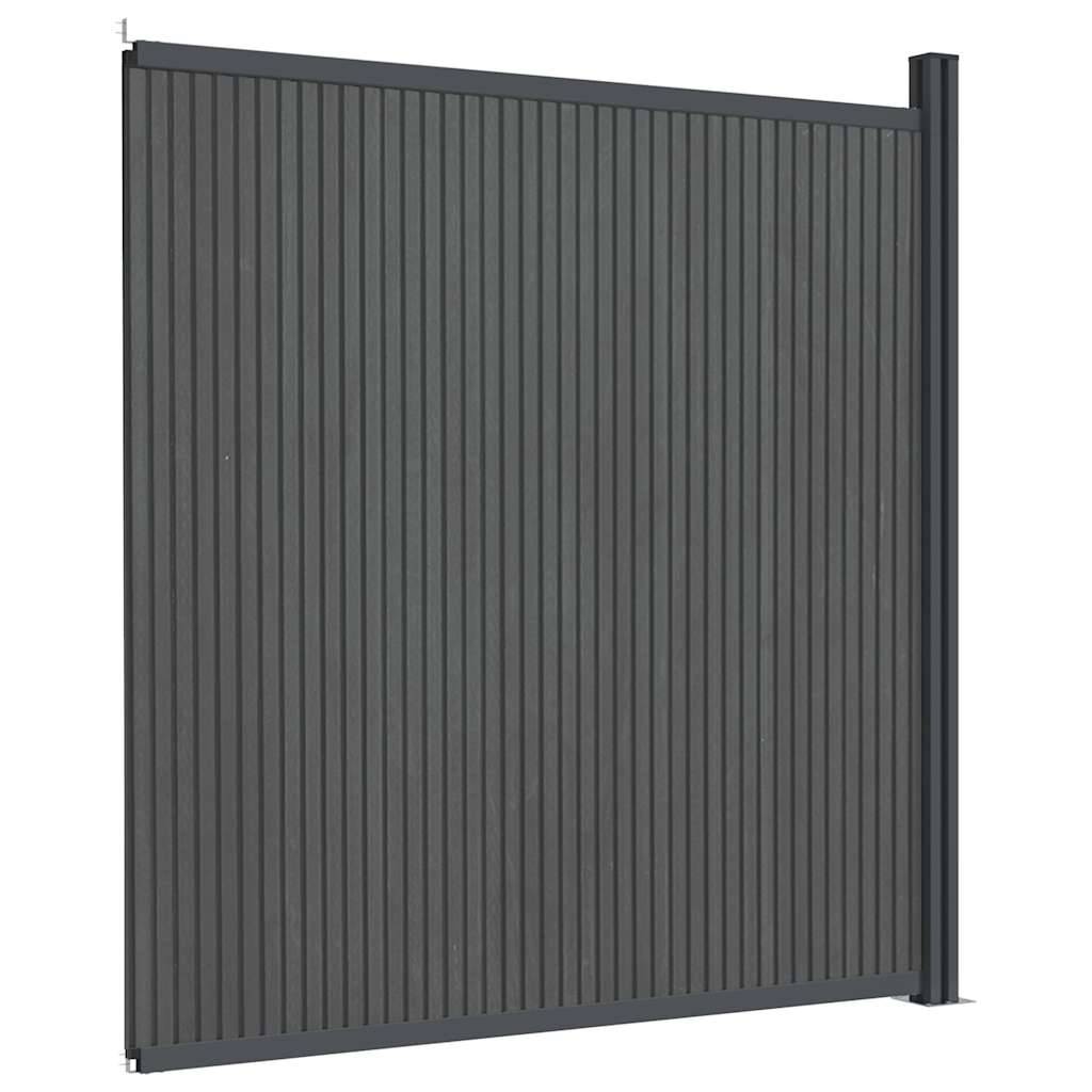 Panneau de clôture WPC aluminium gris 173 x 186 cm - PANGIVO - Image 5