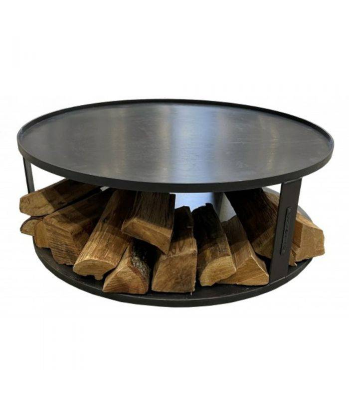 Divers - Base de Braséro Ronde avec Rangement en Acier - Adaptabilité et Style - Ø 72 cm - Imagen 4