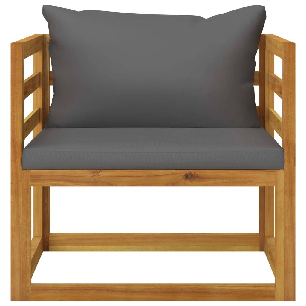 Helloshop26 - Salon de jardin meuble d'extérieur ensemble de mobilier 5 pièces avec coussin bois d'acacia solide - Imagen 7