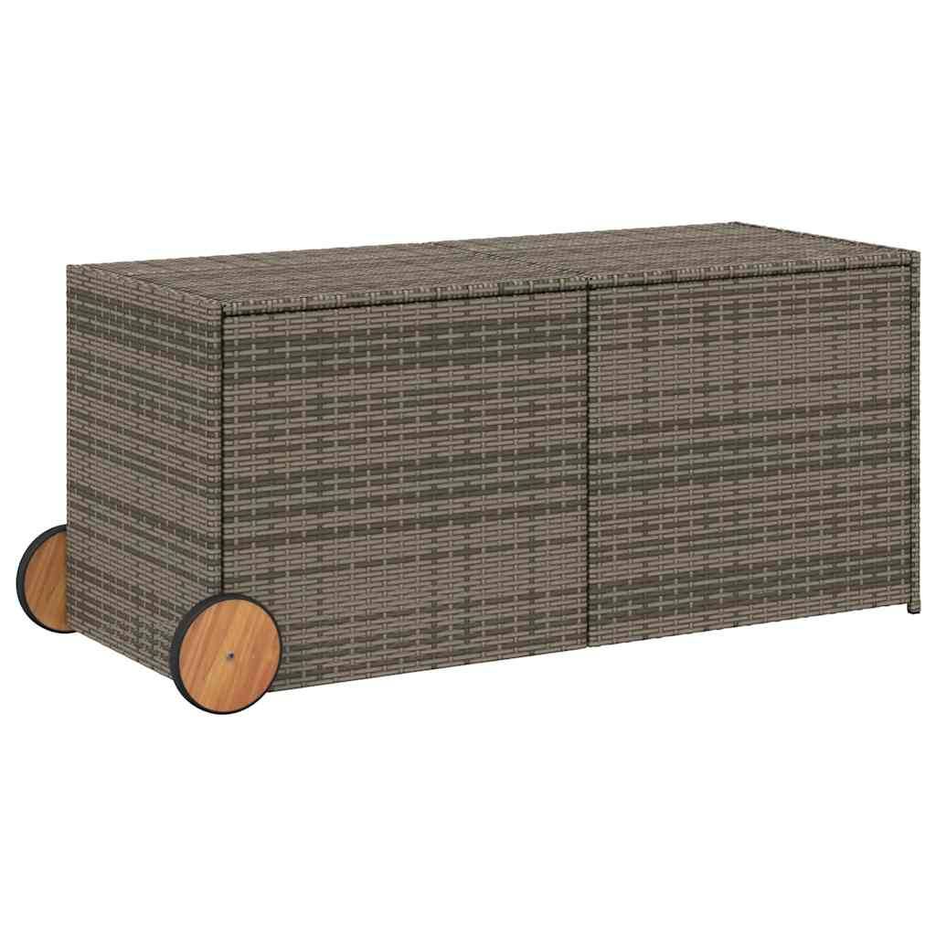 PANGIVO - Coffre de rangement de jardin résine tressée gris 127 x 55 x 59.5 cm - PANGIVO - Image 2