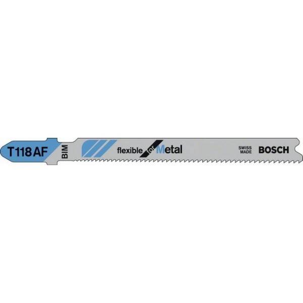 Bosch - Carte de 5 Lames Métal BOSCH T118AF Bi-Métal - 2608634505