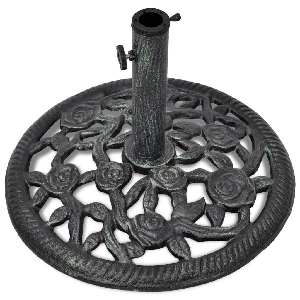 Pied socle base de parasol en fonte 35/38/48 mm 12 kg 48 cm noir - Image 1