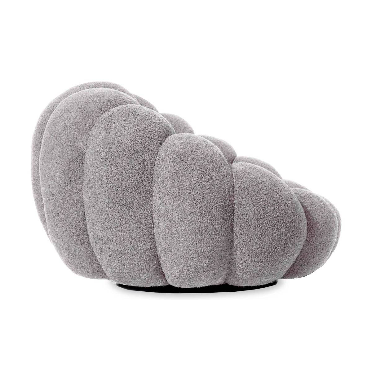 Fauteuil Design Coquillage "Bouclette" 98cm Gris - Image 4