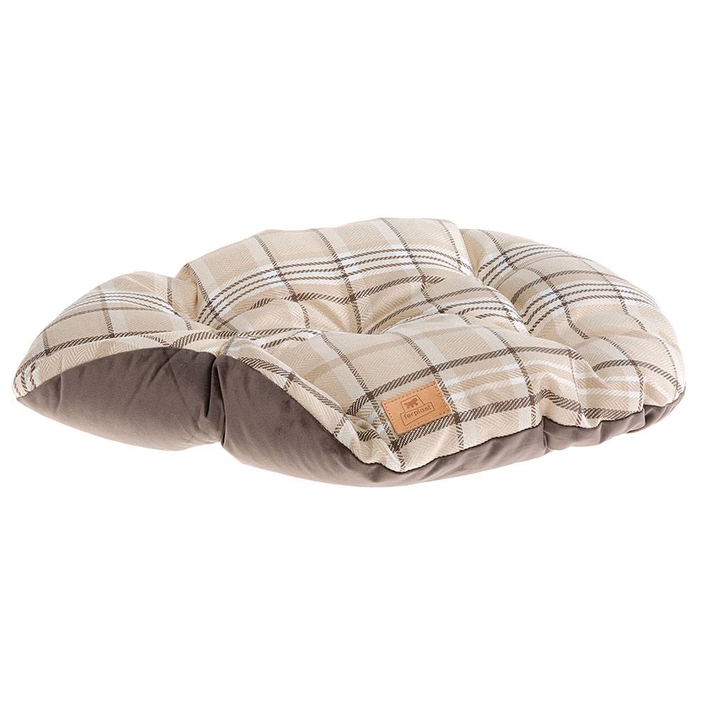 Ferplast - Coussin rembourré pour chiens et chats SCOTT 78/8, double-face, écossais, velours doux, lavable, Marron - Imagen 6