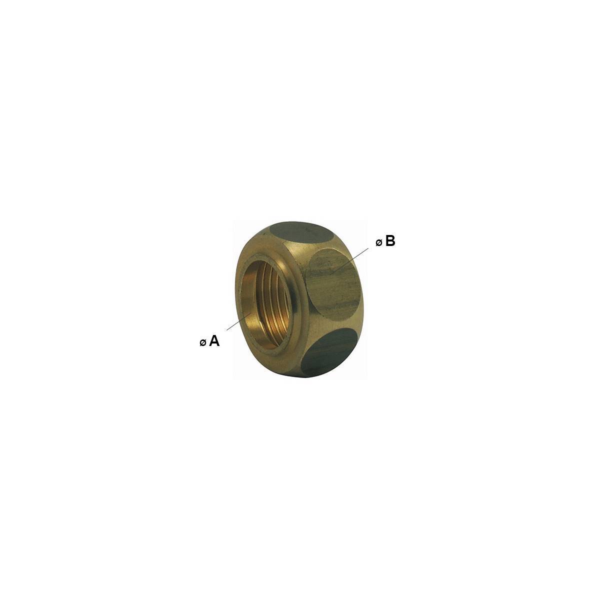 Codital - Ecrou pour collet battu sans joint fibre - Ø A: 1'' x Ø B: 22.3mm - Imagen 2
