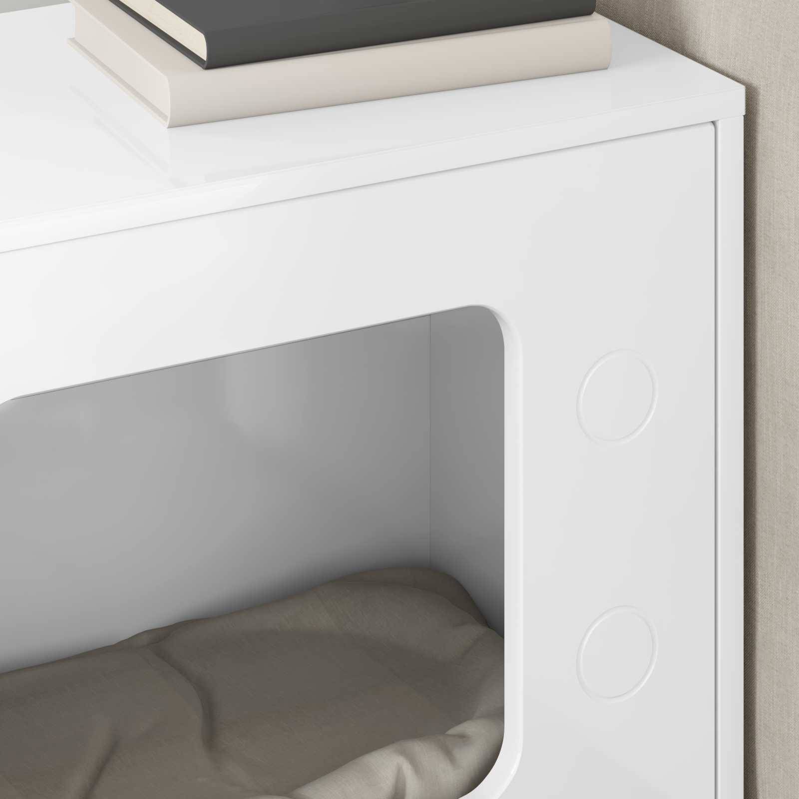 Vidaxl - Maison pour chat Blanc Brillant 51 x 30 x 52 cm vidaXL 8000657 - Image 5