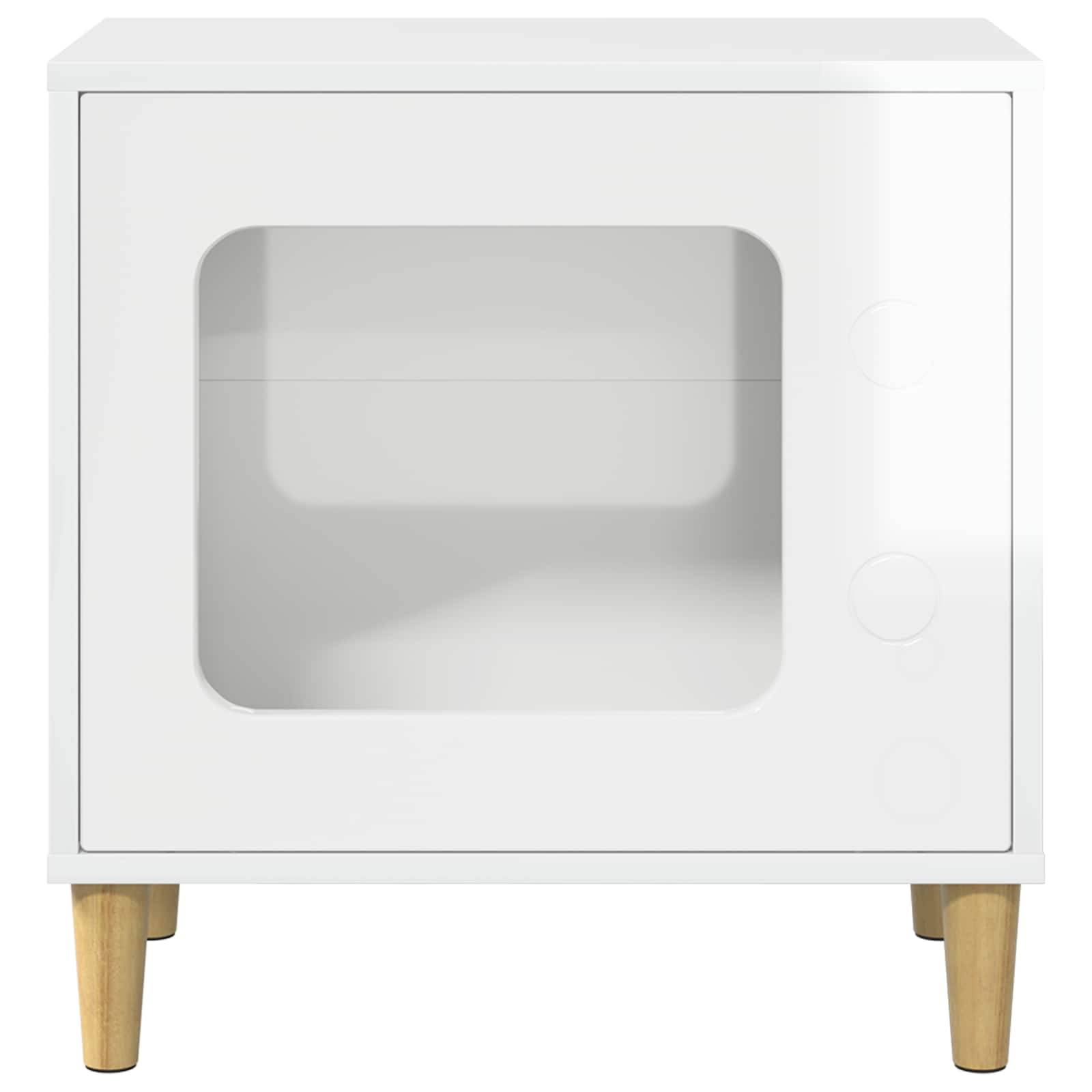 Vidaxl - Maison pour chat Blanc Brillant 51 x 30 x 52 cm vidaXL 8000657 - Image 6