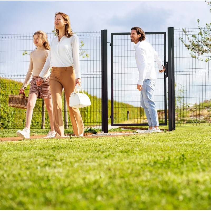 Portillon grillagé en acier galvanisé maille 100 x 50 L 1m x H 1m20 Noir - Easy Clôture - Imagen 4