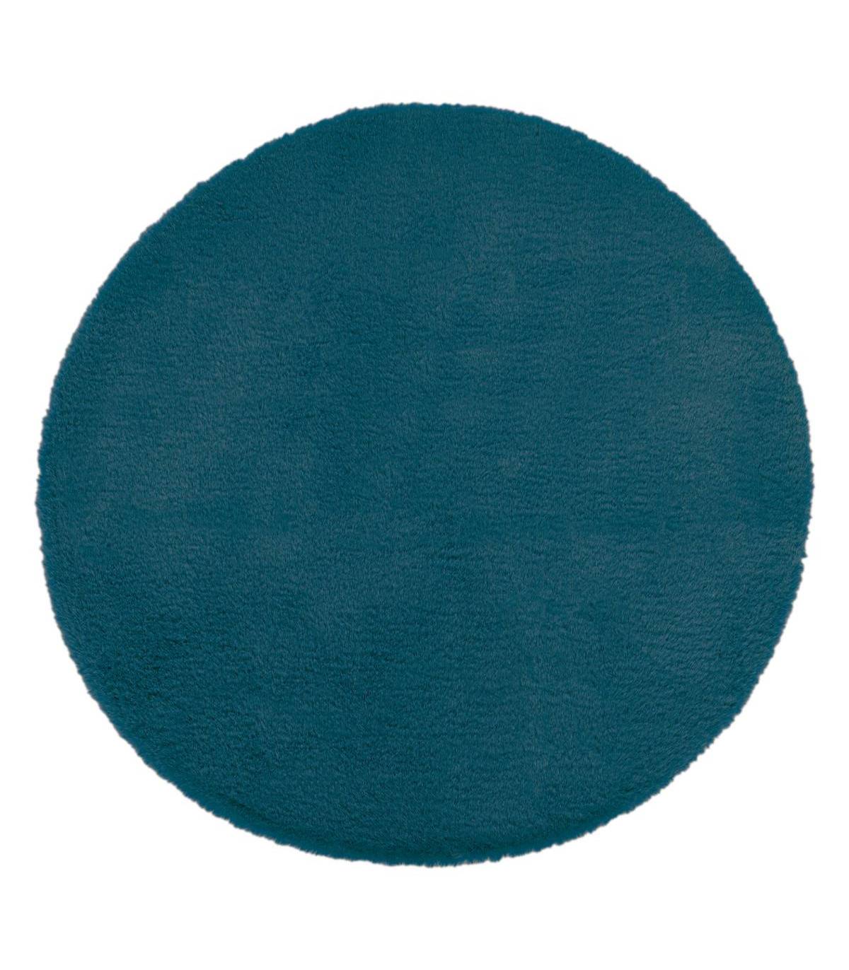 Tapis en Fourrure Bleu Canard Extra Doux D 80 cm - Imagen 1