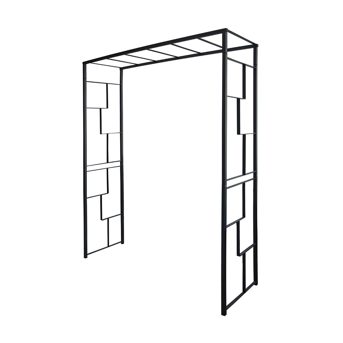Louis Moulin - Arche de jardin Linéale en acier anthracite grand modèle + 4 supports à enfoncer - LMOULIN - Imagen 1