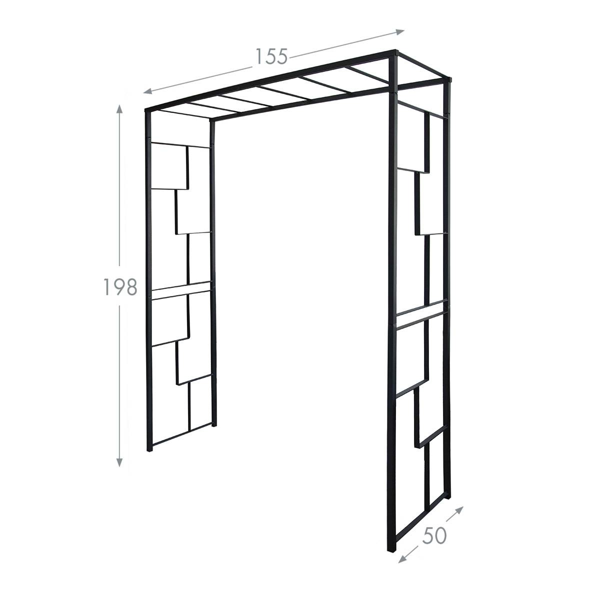 Louis Moulin - Arche de jardin Linéale en acier anthracite grand modèle + 4 supports à enfoncer - LMOULIN - Imagen 5