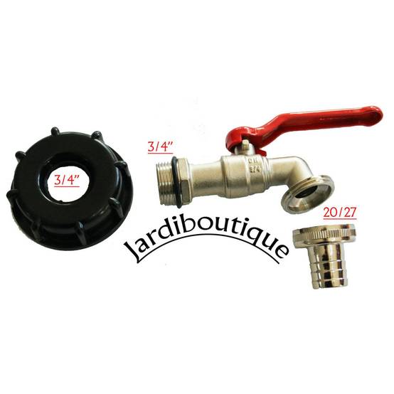 Robinet en laiton avec raccord (S60X6) pour cuve IBC - Image 4