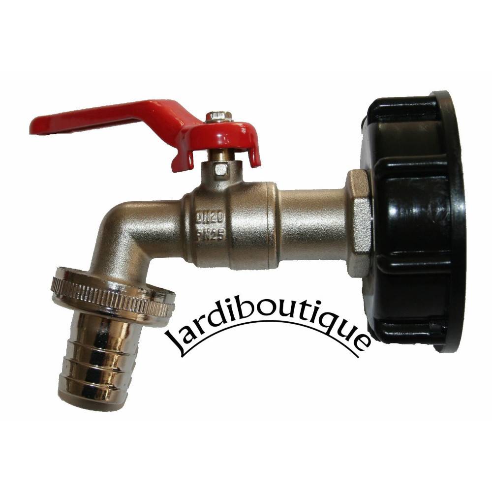 Robinet en laiton avec raccord (S60X6) pour cuve IBC - Imagen 2