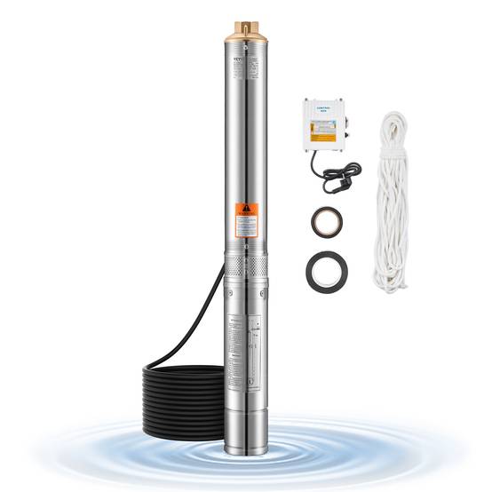 VEVOR Pompe immergée à eau pour puits profond acier inox 550 W 65 L/min 85 m - Image 1
