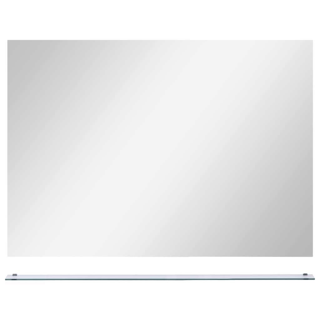 Vidaxl - Miroir mural avec étagère 80x60 cm Verre trempé - vidaXL - Imagen 3
