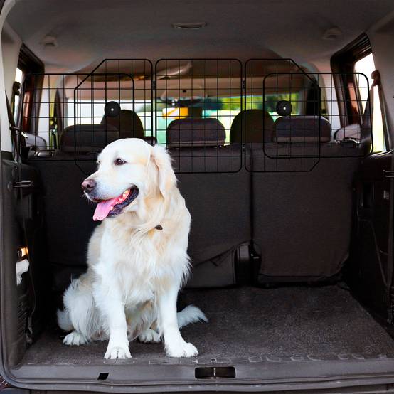 Barrière de sécurité pour chien en voiture, largeur réglable, pliable, 93-150 x 42 cm, noire - Image 4