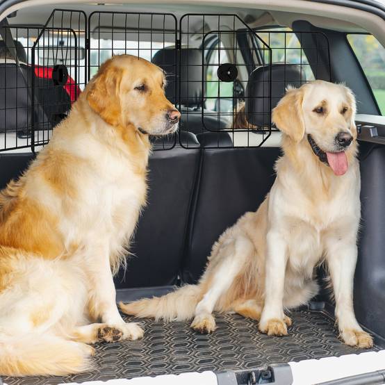 Barrière de sécurité pour chien en voiture, largeur réglable, pliable, 93-150 x 42 cm, noire - Image 3