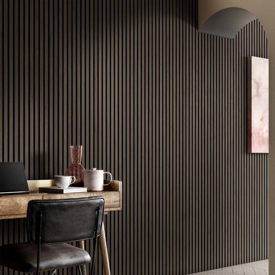 Home Deluxe - HOME DELUXE Panneau acoustique SONIC Smoked Oak - 80 x 40 cm I Panneaux acoustiques en bois Panneau mural Panneau acoustique Panneau MDF Revêtement - Image 1