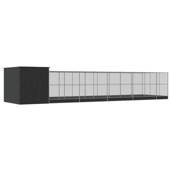 Grande Volière Jardin Acier Galvanisé Résistante 1118x303cm Argent - ComfortXL Outdoor Living - Image 5