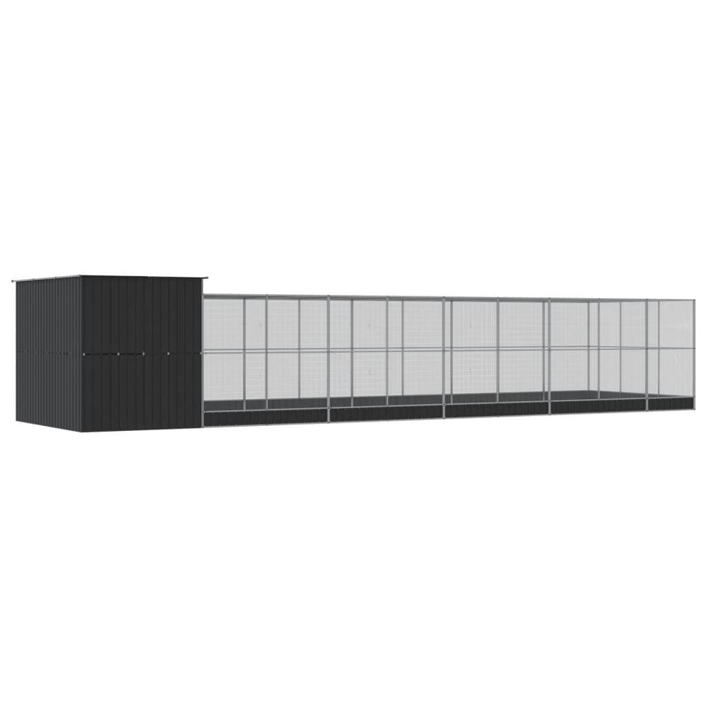 Grande Volière Jardin Acier Galvanisé Résistante 1118x303cm Argent - ComfortXL Outdoor Living - Image 5