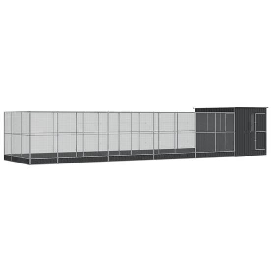 Grande Volière Jardin Acier Galvanisé Résistante 1118x303cm Argent - ComfortXL Outdoor Living - Image 2