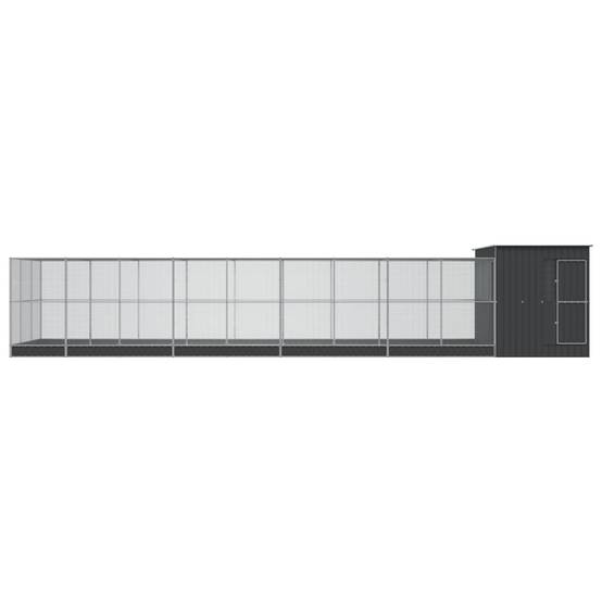 Grande Volière Jardin Acier Galvanisé Résistante 1118x303cm Argent - ComfortXL Outdoor Living - Image 3