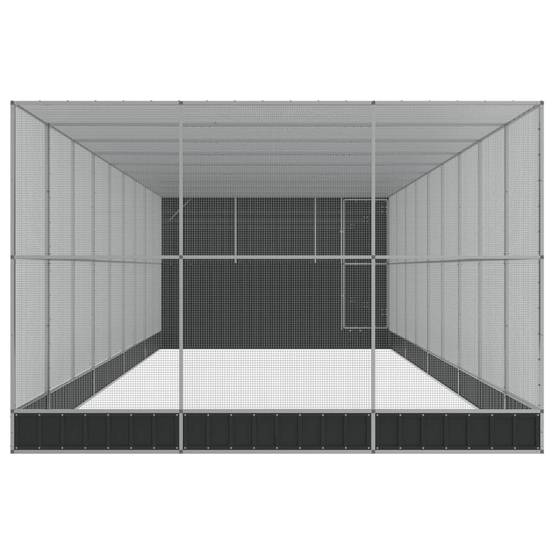 Grande Volière Jardin Acier Galvanisé Résistante 1118x303cm Argent - ComfortXL Outdoor Living - Image 4
