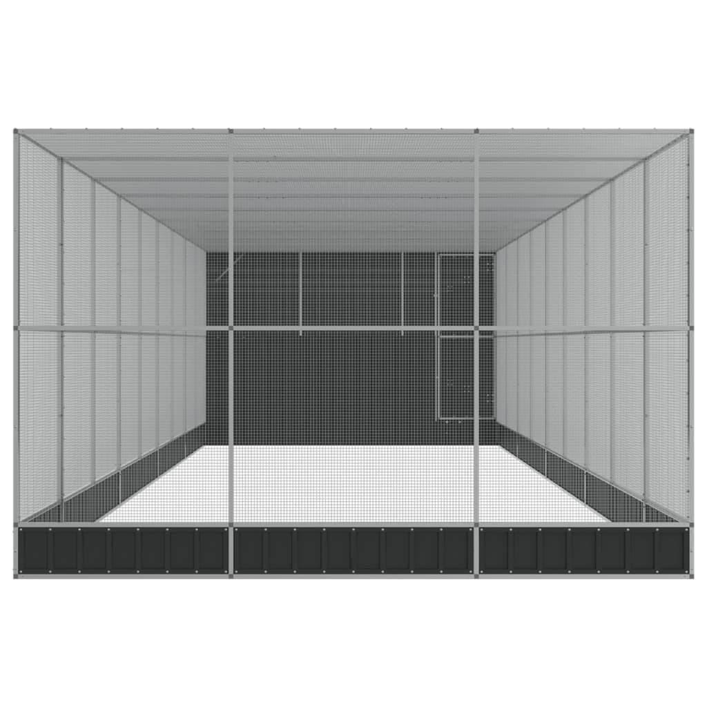 Grande Volière Jardin Acier Galvanisé Résistante 1118x303cm Argent - ComfortXL Outdoor Living - Image 4