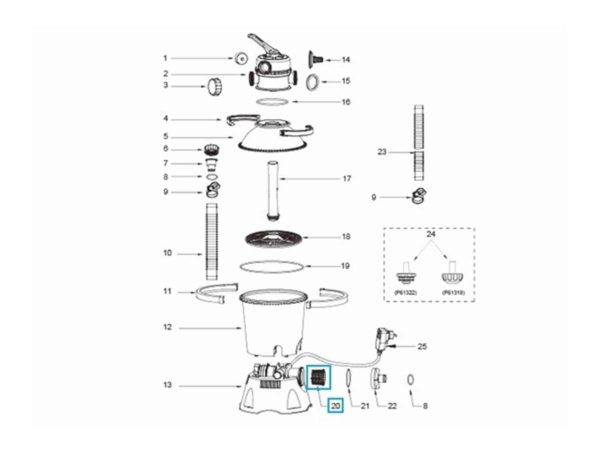 Bestway - Panier pour filtration à sable 3,028 m³/h - Bestway - Imagen 4