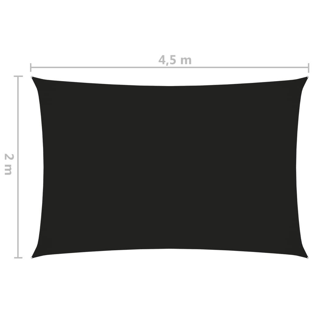 Helloshop26 - Voile toile d'ombrage parasol tissu oxford rectangulaire 2 x 4,5 m noir - Imagen 6