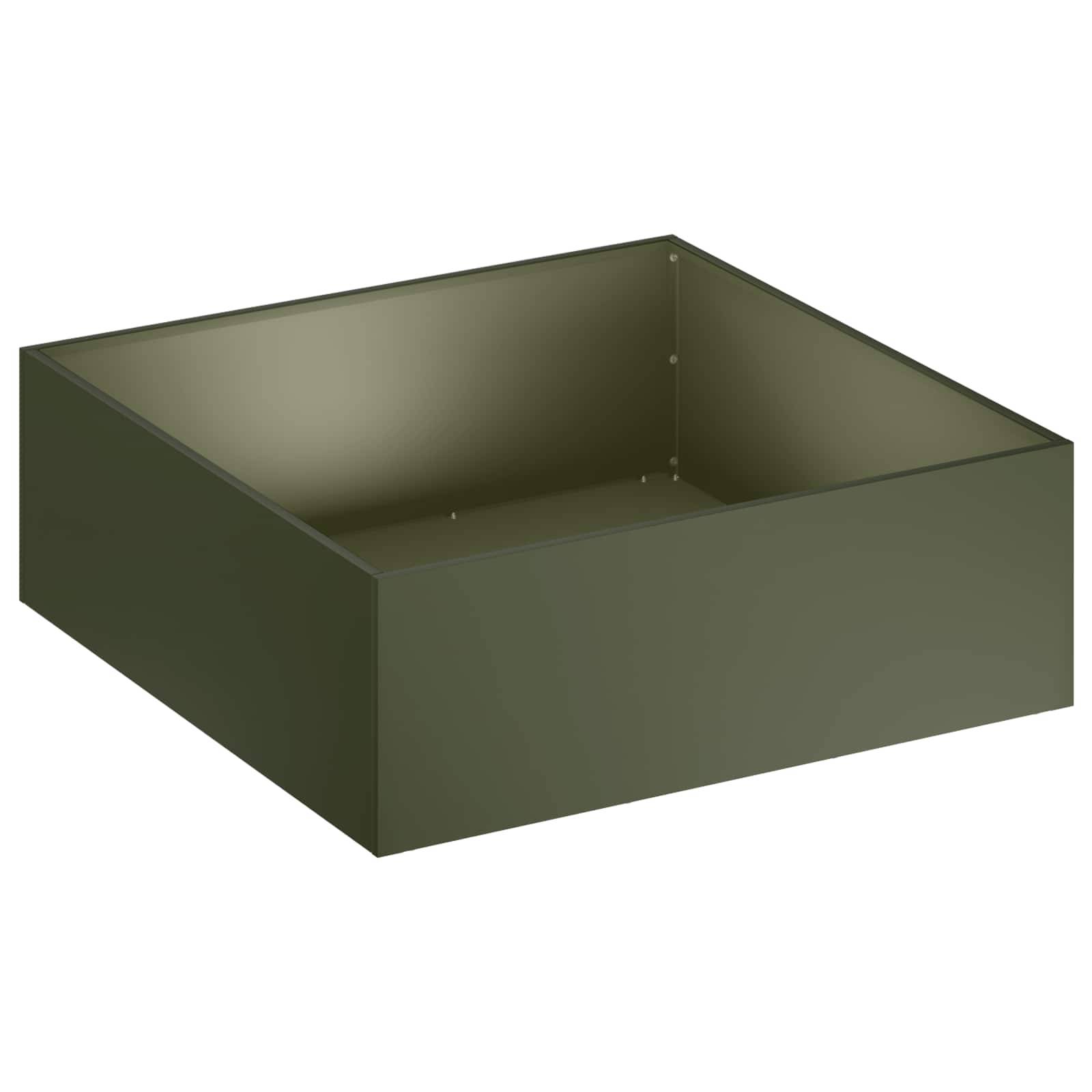 Vidaxl - Cache-pot de jardin 2 pc Vert olive 40 x 40 x 20 cm vidaXL 8004987 - Image 4