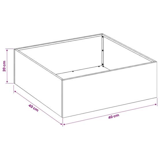 Vidaxl - Cache-pot de jardin 2 pc Vert olive 40 x 40 x 20 cm vidaXL 8004987 - Image 3