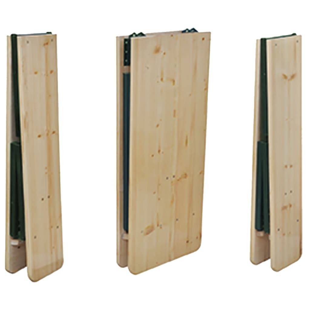 Maison Chic - Table de jardin | Table de brasserie pliable avec 2 bancs 220 cm Bois de sapin - Image 5
