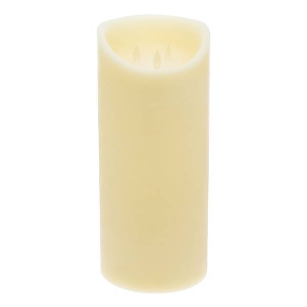 Lotti - Bougie LED en vraie cire Ivoire à piles 3 flammes oscillantes H35cm Blanc chaud Timer Lotti - Imagen 7