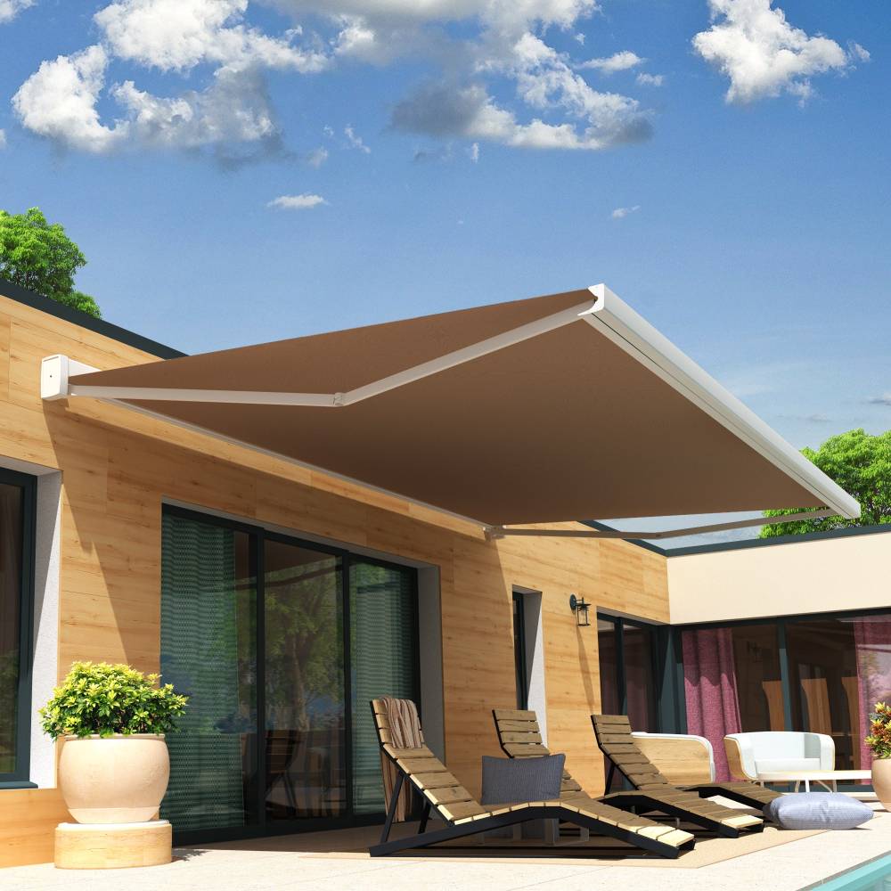 Intersun - Store banne coffre SOA 4,10x3,50 M (Manuelle - Blanc - Taupe) - INTERSUN - Imagen 5