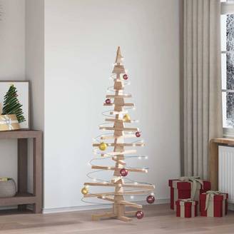 Sapin de Noël en bois de pin massif à décorer pour intérieur extérieur 150 cm – ComfortXL Outdoor Living