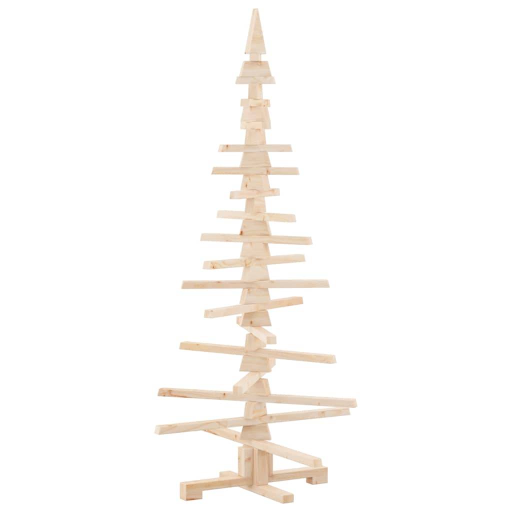 Sapin de Noël en bois de pin massif à décorer pour intérieur extérieur 150 cm – ComfortXL Outdoor Living - Image 2
