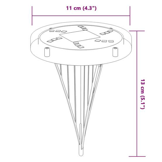Lampe d'extérieur - Lampe de jardins solaires de sol et piquets de sol 4 pcs-JU791 - Image 6