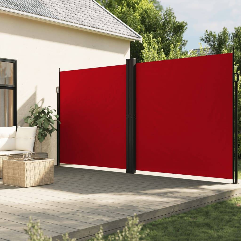 Store banne | Auvent latéral rétractable Rouge 220x1200 cm Maison Chic - Image 2