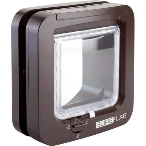 SUREFLAP - SUREFLAP Chatiere a puce électronique - Marron - 142 mm x 120 mm (Mémorisation d'un maximum de 32 puces) - Image 1